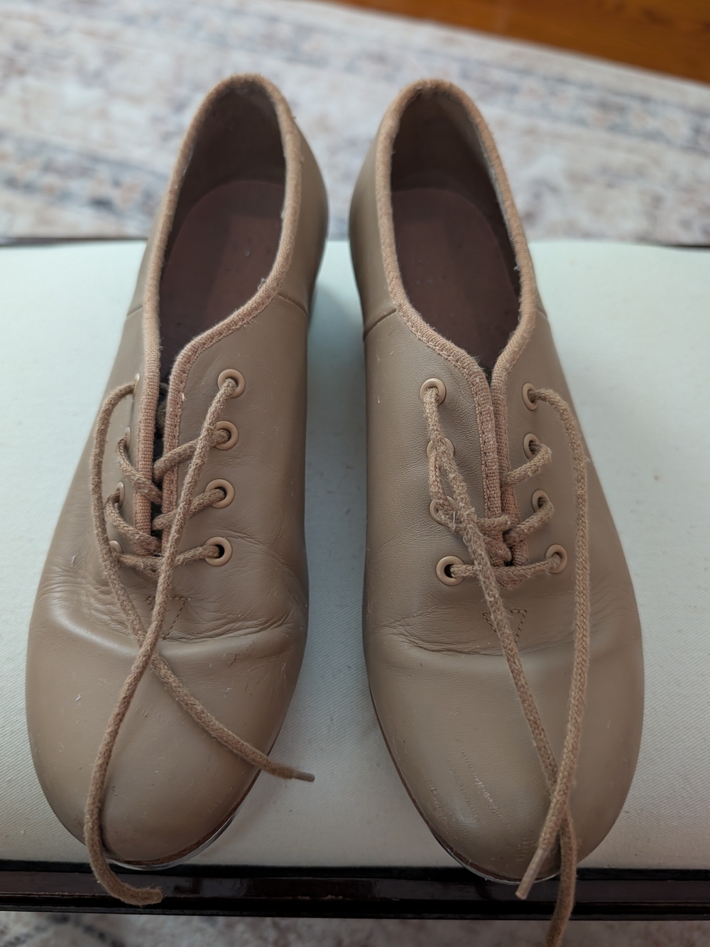 Bloch Tan/Beige Techno #2T Tap Shoes, Size 6.5